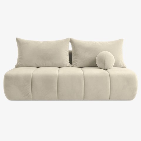 Sofa Rozkładana SARIA Kremowa Welurowa