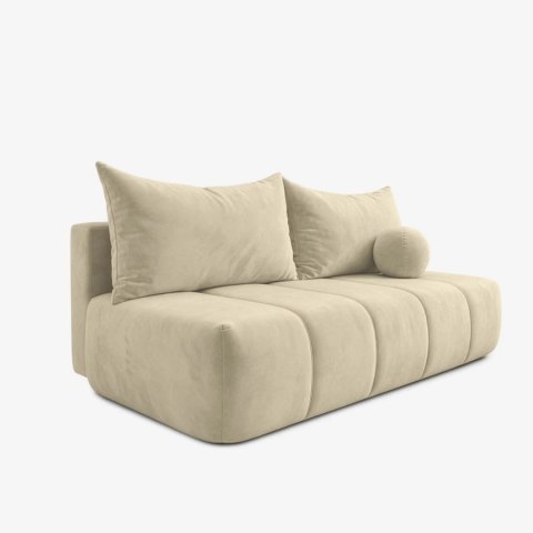 Sofa Rozkładana SARIA Kremowa Welurowa