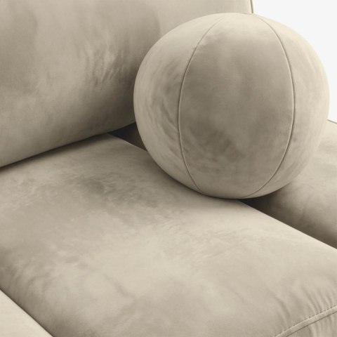 Sofa Rozkładana SARIA Kremowa Welurowa