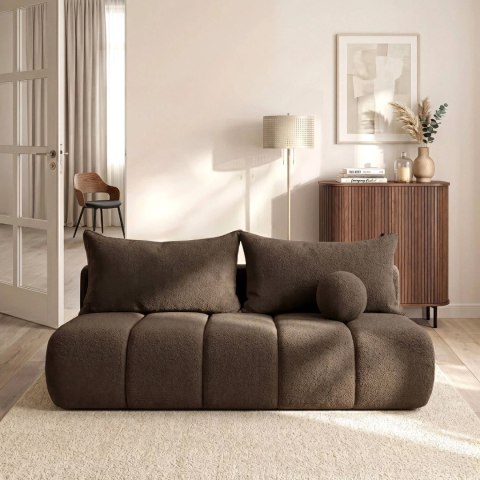 Sofa Rozkładana SARIA Mocca Boucle