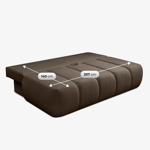 Sofa Rozkładana SARIA Mocca Boucle