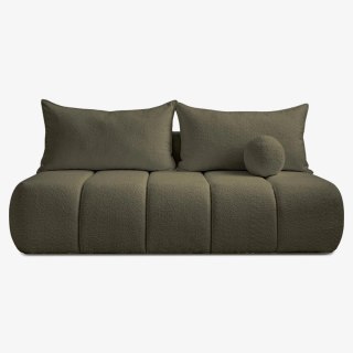 Sofa Rozkładana SARIA Oliwkowa Boucle