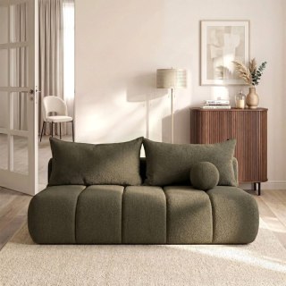 Sofa Rozkładana SARIA Oliwkowa Boucle