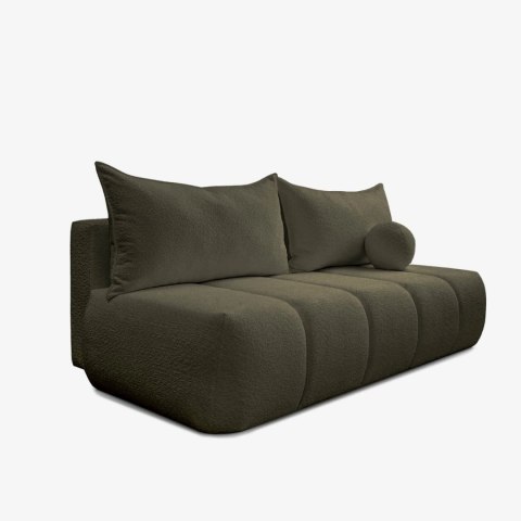 Sofa Rozkładana SARIA Oliwkowa Boucle