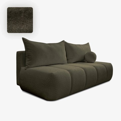 Sofa Rozkładana SARIA Oliwkowa Boucle