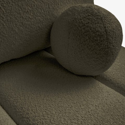 Sofa Rozkładana SARIA Oliwkowa Boucle