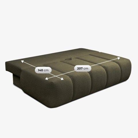 Sofa Rozkładana SARIA Oliwkowa Boucle