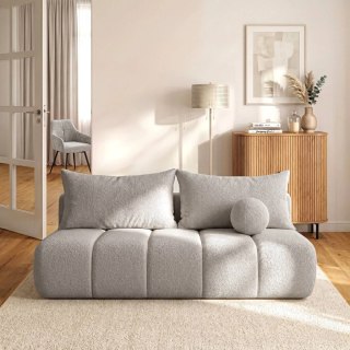 Sofa Rozkładana SARIA Szara Boucle