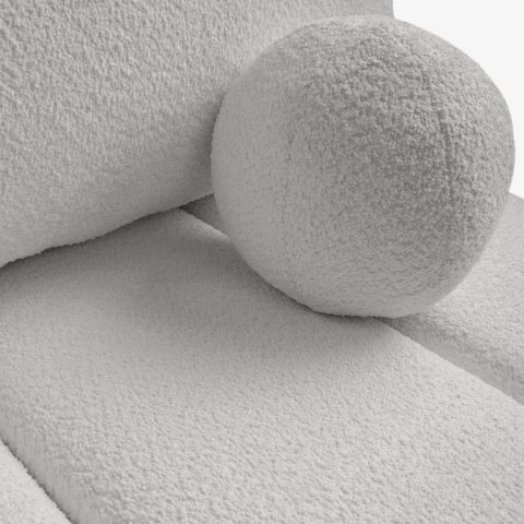 Sofa Rozkładana SARIA Szara Boucle