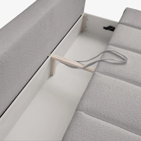 Sofa Rozkładana SARIA Szara Boucle