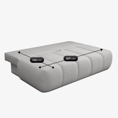 Sofa Rozkładana SARIA Szara Boucle