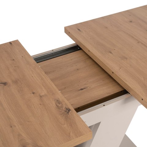 Stół CLARK Rozkładany 120-160 cm Dąb Artisan/Kaszmir