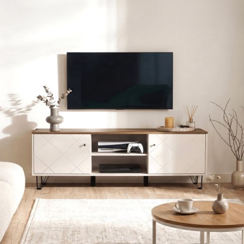 Szafka RTV BACARDI 183 cm Kaszmir/Dąb Castello