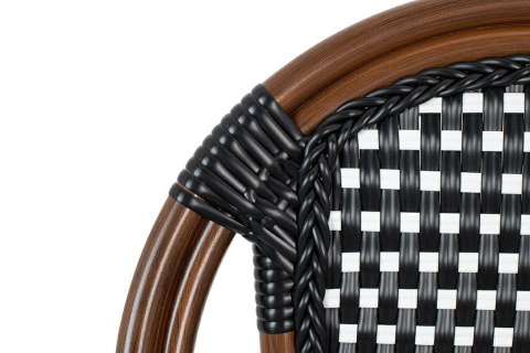 King Home Zestaw 4 krzeseł ogrodowych CAFE PARIS ARM brązowy rattan