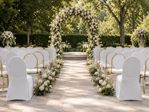 King Home Zestaw krzesło bankietowe HESTIA + pokrowiec WEDING