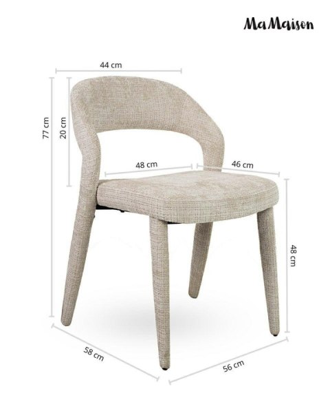 MaMaison MaMaison zestaw 2 krzeseł KOS beżowy / taupe