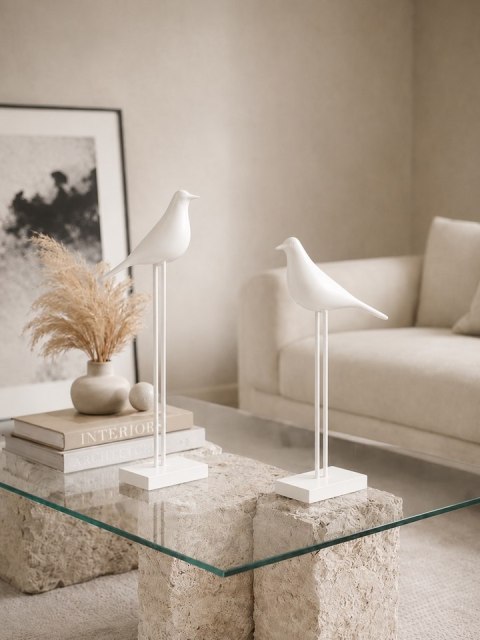 SHP Zestaw 2 dekoracji SHP BIRDY biała