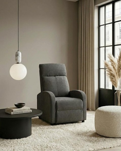 King Home Fotel wypoczynkowy rozkładany RELAX PREMIUM ciemny szary
