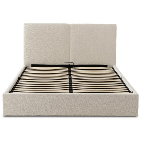 Łóżko 120x200 MARSYLIA z Pojemnikiem Kremowe Boucle