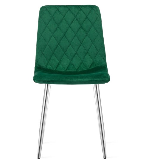 Krzesło TURIN - aksamit zieleń / nogi chrom x 1