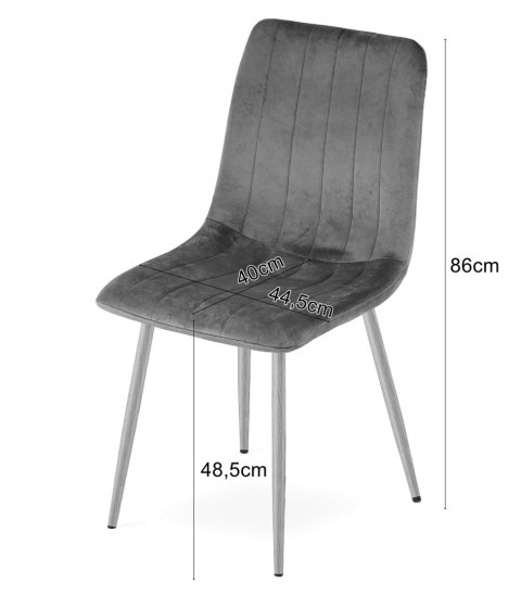 Krzesło LAVA - aksamit róż ciemny / nogi złote x 2