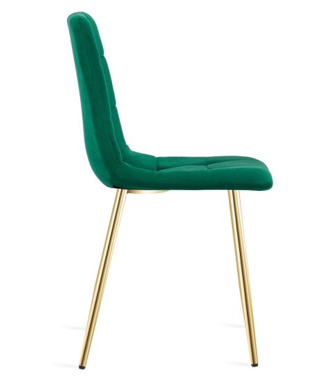 Krzesło KARA - aksamit zieleń / nogi złote x 2