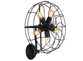 AZZARDO AZZARDO lampa ścienna FAN WALL czarna