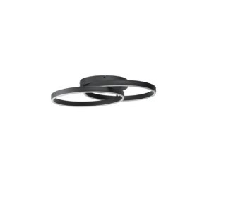 AZZARDO AZZARDO lampa sufitowa / plafon HALO TOP 65 + 45 czarna