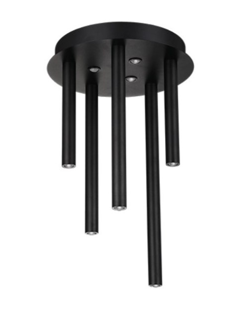 AZZARDO AZZARDO lampa sufitowa / plafon ILIOS 5 TOP 3-STEP DIMM czarna