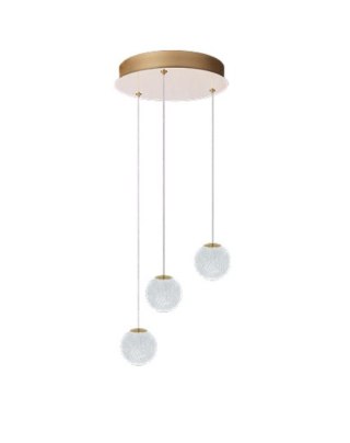 AZZARDO AZZARDO lampa wisząca EDEM 3 ROUND złota