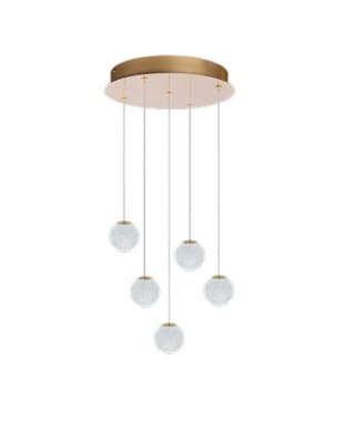 AZZARDO AZZARDO lampa wisząca EDEM 5 ROUND złota