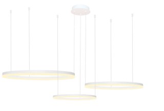 AZZARDO AZZARDO lampa wisząca HALO 100+80+60 CCT DIMM z pilotem biała