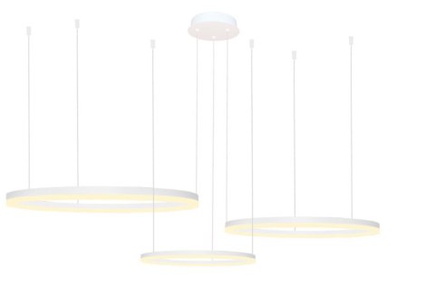 AZZARDO AZZARDO lampa wisząca HALO 100+80+60 CCT DIMM z pilotem biała