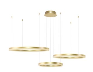 AZZARDO AZZARDO lampa wisząca HALO 100+80+60 CCT DIMM z pilotem złota