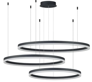AZZARDO AZZARDO lampa wisząca HALO 100+80+60 GO czarna