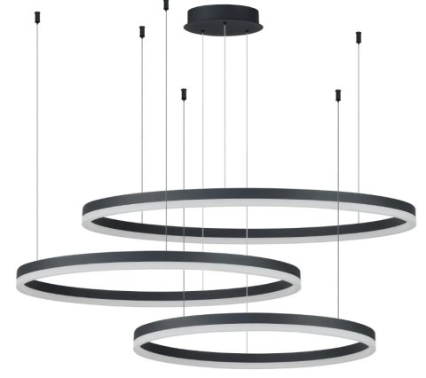 AZZARDO AZZARDO lampa wisząca HALO 100+80+60 GO czarna