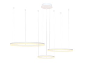 AZZARDO AZZARDO lampa wisząca HALO 80+60+40 CCT DIMM z pilotem biała