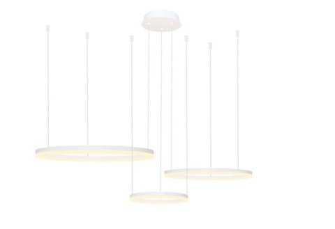 AZZARDO AZZARDO lampa wisząca HALO 80+60+40 CCT DIMM z pilotem biała