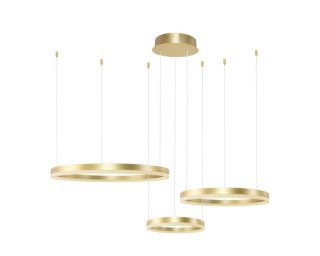 AZZARDO AZZARDO lampa wisząca HALO 80+60+40 CCT DIMM z pilotem złota