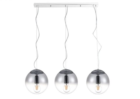 AZZARDO AZZARDO lampa wisząca IRIS 3 LINE srebrna