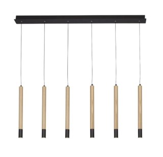 AZZARDO AZZARDO lampa wisząca IZOLDA 6 brązowa / drewno