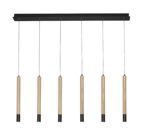 AZZARDO AZZARDO lampa wisząca IZOLDA 6 brązowa / drewno