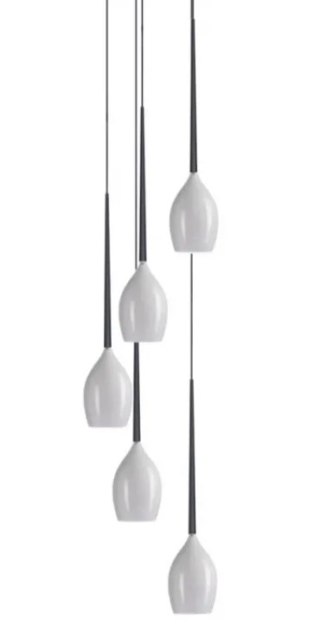 AZZARDO AZZARDO lampa wisząca IZZA 5 biała