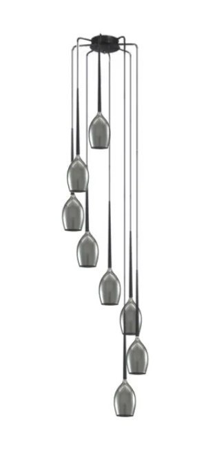 AZZARDO AZZARDO lampa wisząca IZZA 8 szara