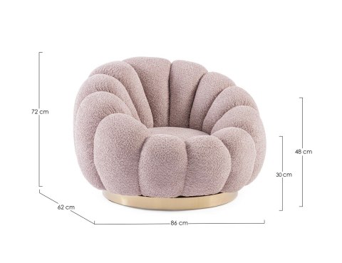 Bizzotto BIZZOTTO fotel obrotowy FLOREL różowy