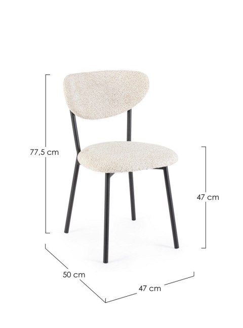 BIZZOTTO krzesło LUDMILLA beżowe