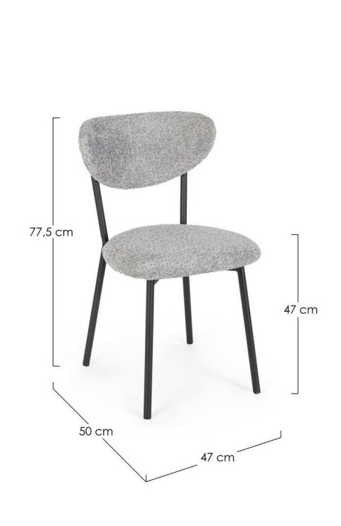 BIZZOTTO krzesło LUDMILLA szare