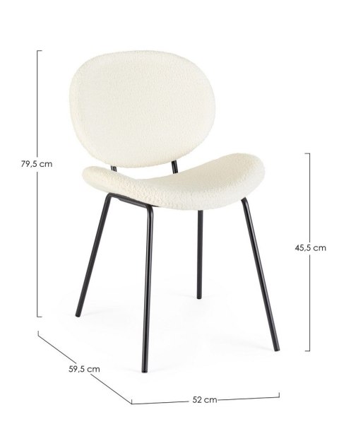 Bizzotto BIZZOTTO krzesło MADDIE białe