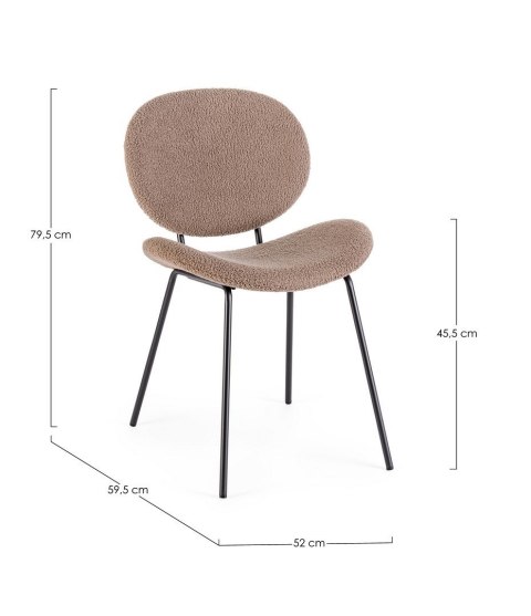 Bizzotto BIZZOTTO krzesło MADDIE brązowe