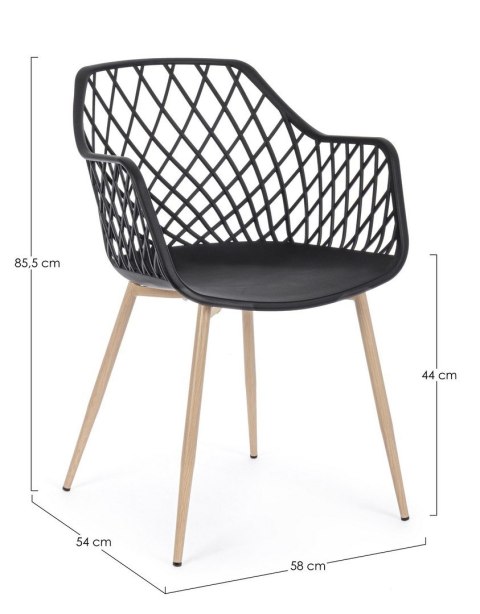 BIZZOTTO krzesło OPTIK czarne